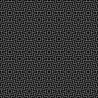 İnka haçlarıyla kusursuz desen süs eşyası demektir. Etnik işlemeli arka plan. Kabile duvar kâğıdı. Etnik halk imajı. Kabile motifi. Antik mozaik. Web tasarımı için dijital kağıt, tekstil baskısı. Vektör sanatı.