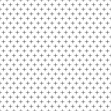 Kusursuz desenli haç süsü. Arka planda tekrarlanan haç şekilleri süslemeler. Antik nakış işlemeli duvar kağıdı. Etnik motif. Artı işaretli dijital kağıt, tekstil baskısı. Vektör sanatı.