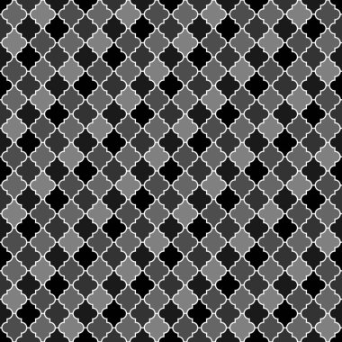 Süslü, pürüzsüz desen. Tekrarlanan yuvarlak şekilli geleneksel doğu süslemeleri. Etnik fayanslar duvar kağıdı. Mozaik motifi. Dijital kağıt, tekstil baskısı, web tasarımı. Vektör sanat resmi.