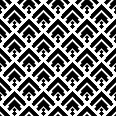 Kusursuz Japon dağları deseni. Tekrarlanan semboller, açı parantezleri, figürler. Squama süsü. Resmi ölçeklendirir. Eski pencere izleme motifi. Tekstil baskısı için dijital kağıt. Vektör sanatı.