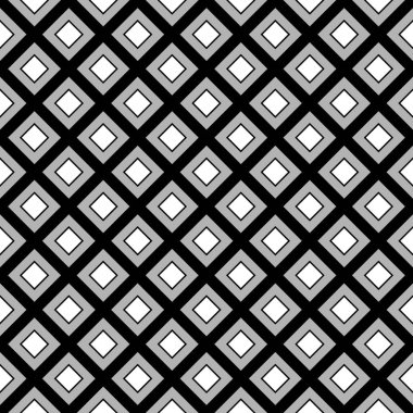 Rhombuses ve Bezel 'in arka planı. Pırlanta süslemeli kusursuz yüzey dizaynı. Duvar kağıdını kontrol ediyor. Etnik mozaik motifi. Tekstil baskısı için dijital kağıt, sayfa dolgu, web tasarımı. Vektör sanatı.