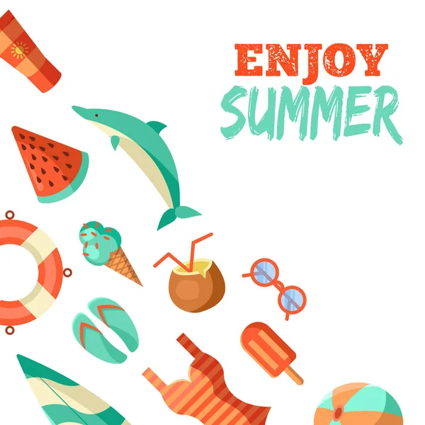 Summer logo. Summer time, enjoy your holidays