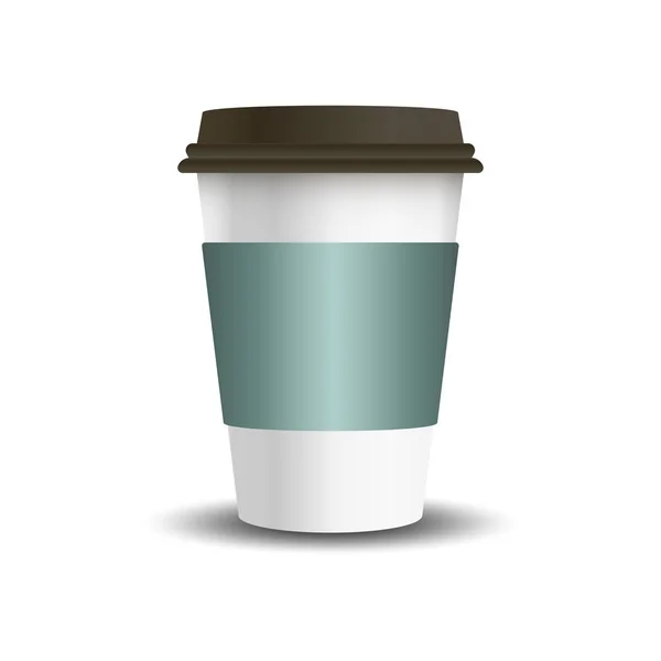 White coffe cup isolated with black top. 3d rendering