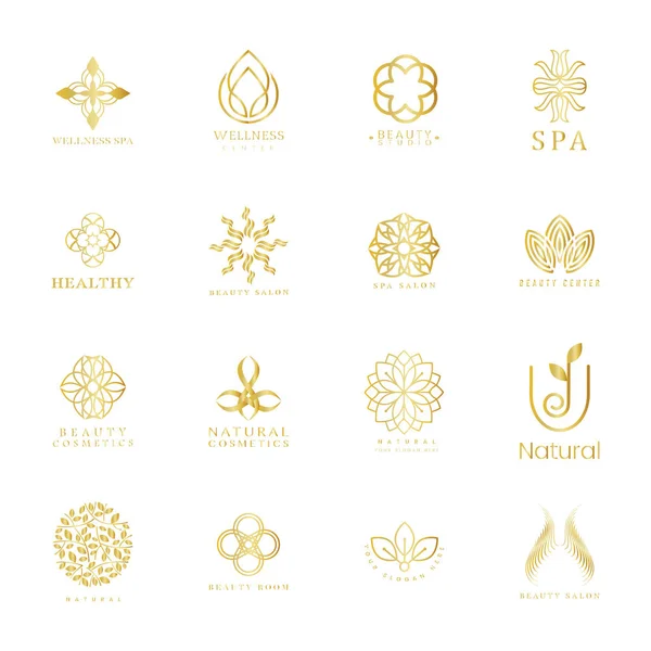 Vektör soyut amblemi. Spa, organik, doğal, yoga.