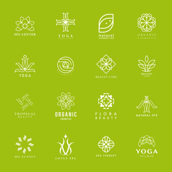 Vektör soyut amblemi. Spa, organik, doğal, yoga.