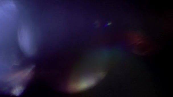 Echte Organische Lichtlekken Regenbogen Lichtbollen Gemaakt Met Een Set Vintage — Stockvideo