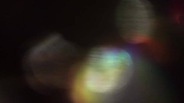 Echte Organische Lichtlekken Regenbogen Lichtbollen Gemaakt Met Een Set Vintage — Stockvideo