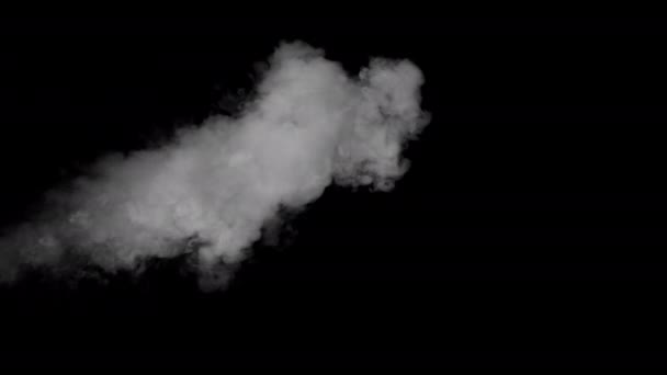 Realistic Smoke Clouds Alpha Channel Dry Ice Smoke Storm Atmosphere — Stock Video