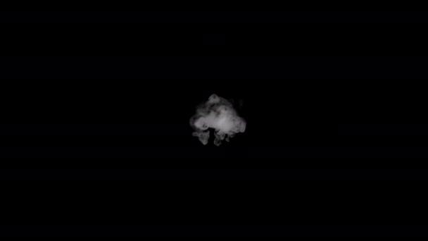 アルファチャンネル付きリアルな煙雲ドライアイス煙嵐大気霧オーバーレイ 映像背景 異なるプロジェクトのための — ストック動画