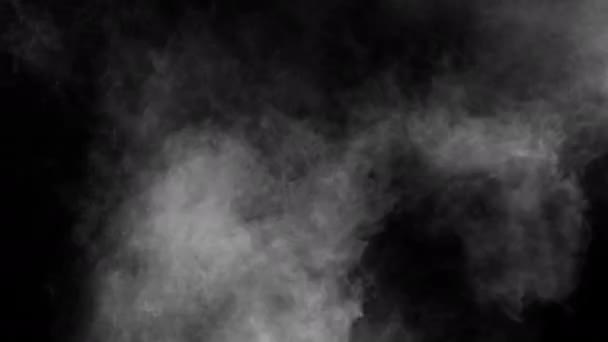アルファチャンネル付きリアルな煙雲ドライアイス煙嵐大気霧オーバーレイ 映像背景 異なるプロジェクトのための — ストック動画