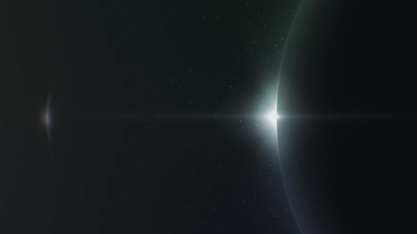 太空中的日出 技术视频的背景 — 图库视频影像