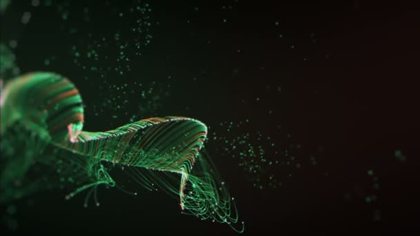 Arrière-plan avec de la poussière colorée volant lentement. Fond abstrait composé de particules.