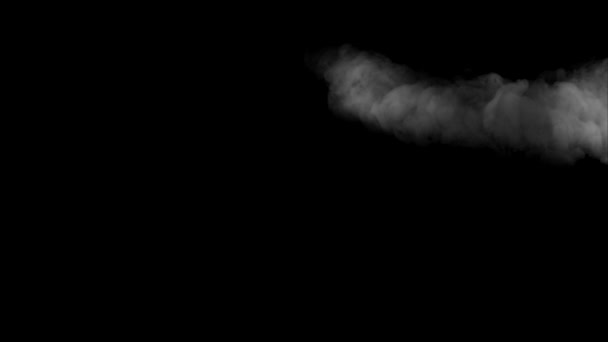 不同项目的地面现实烟云与阿尔法通道干冰风暴大气雾覆盖 画面背景 — 图库视频影像