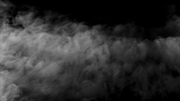 地面アルファチャンネルを持つ現実的な煙雲ドライアイス煙嵐大気霧オーバーレイ 映像背景 異なるプロジェクトのための — ストック動画