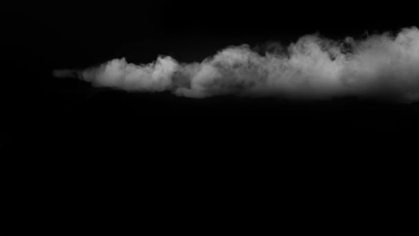 Nuvens Fumaça Realistas Solo Cima Com Canal Alfa Tempestade Fumaça — Vídeo de Stock