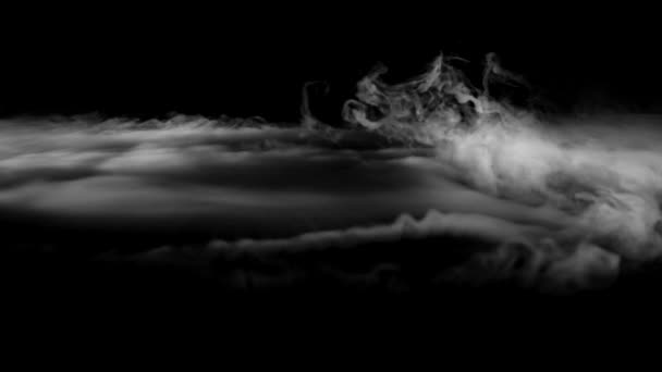 Ground Realistic Smoke Clouds Alpha Channel Dry Ice Smoke Storm — Stock videók