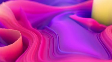 Renkli soyut akışkan dalgalar hareketli dijital tasarım. Kusursuz döngü. Video canlandırması
