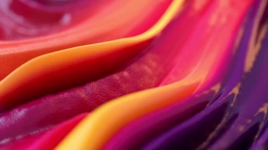 Renkli soyut akışkan dalgalar hareketli dijital tasarım. Kusursuz döngü. Video canlandırması