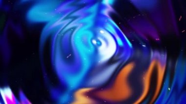 Değişen çok renkli renk dalgalarının soyut arkaplanı. Dalga renklerinin 3 boyutlu animasyonu, holografik renkler, dokular, dalgalanmalar.