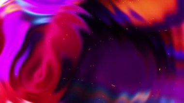 Değişen çok renkli renk dalgalarının soyut arkaplanı. Dalga renklerinin 3 boyutlu animasyonu, holografik renkler, dokular, dalgalanmalar.