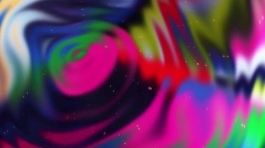 Değişen çok renkli renk dalgalarının soyut arkaplanı. Dalga renklerinin 3 boyutlu animasyonu, holografik renkler, dokular, dalgalanmalar.