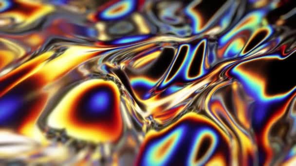 Abstracte Achtergrond Van Bewegende Meerkleurige Golven Van Kleuren Animatie Van — Stockvideo