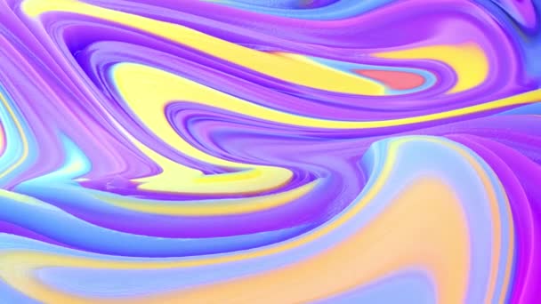 Diseño Digital Movimiento Ondas Fluidas Abstractas Coloridas Lazo Sin Fisuras — Vídeos de Stock