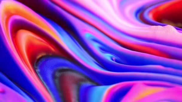 彩色抽象流体波运动数字设计 无缝线圈 视频动画 — 图库视频影像
