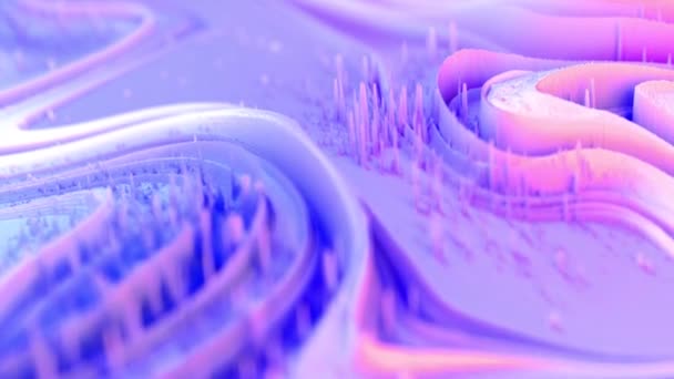 Design Digital Movimento Ondas Fluido Abstratas Coloridas Looping Sem Costura — Vídeo de Stock