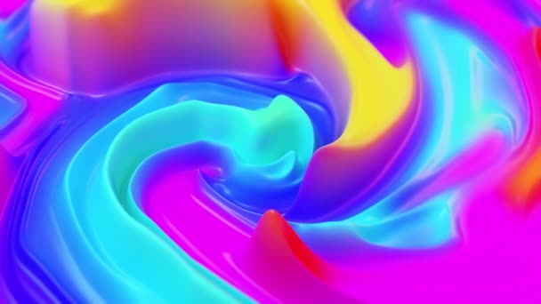 Disegno Digitale Movimento Delle Onde Fluide Astratte Colorate Loop Senza — Video Stock