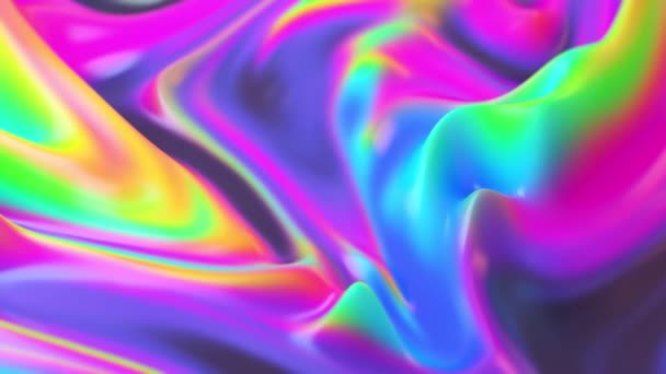 Diseño Digital Movimiento Ondas Fluidas Abstractas Coloridas Lazo Sin Fisuras — Vídeos de Stock