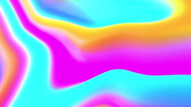 Красочная Абстрактная Жидкость Волн Движения Цифрового Дизайна Бесшовный Цикл Видеоанимация — стоковое видео