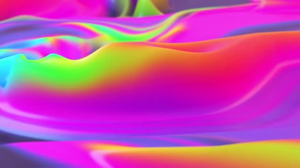 Барвистий Абстрактний Рух Хвиль Рідини Цифровий Дизайн Безшовна Петля Відео — стокове відео