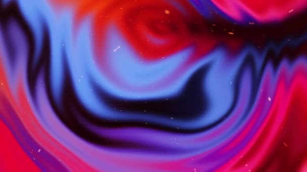 彩色彩色波运动的抽象背景 全息图色 波纹的3D动画 — 图库视频影像