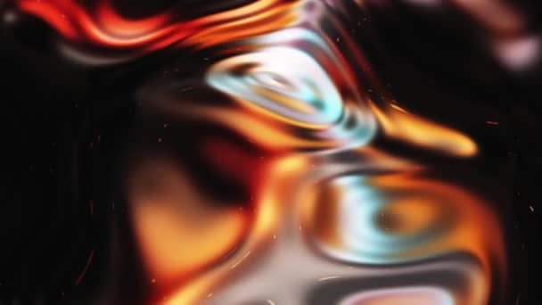 Абстрактный Фон Движущихся Разноцветных Волн Цветов Анимация Волновых Цветов Голографических — стоковое видео