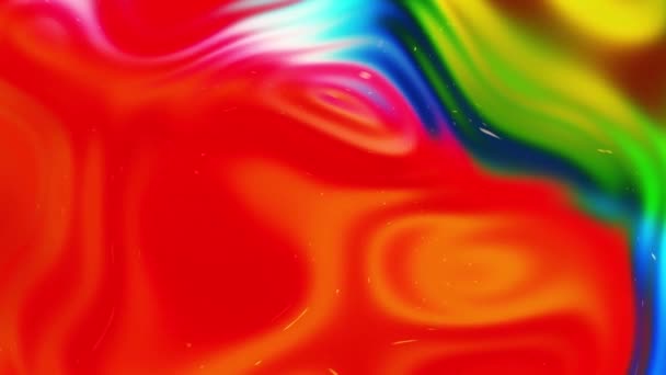 Abstrakter Hintergrund Beweglicher Mehrfarbiger Wellen Von Farben Animation Von Wellenfarben — Stockvideo