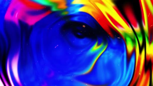 Sfondo Astratto Onde Multicolori Movimento Colori Animazione Colori Onda Colori — Video Stock