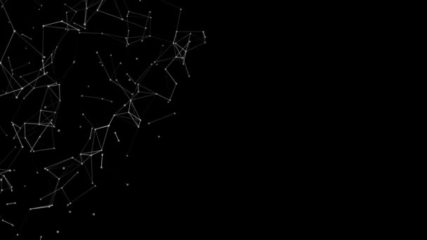 Abstraktní Geometrické Plexus Fantasy Technologie Pozadí Pohyblivé Čáry Tečky Trojúhelníky — Stock video