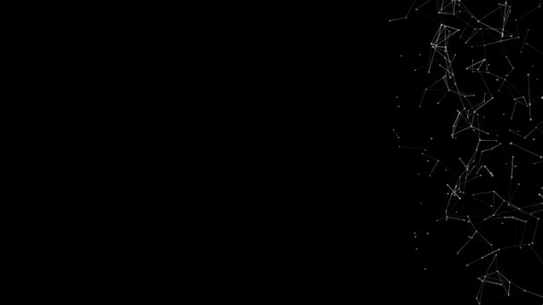 Абстрактный Геометрический Фон Фантастической Технологии Движущимися Линиями Точками Треугольниками Наука — стоковое видео