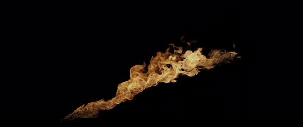 Съемка Видео Slow Motion Fire Flames Burning Настоящий Зажигатель Огня — стоковое видео