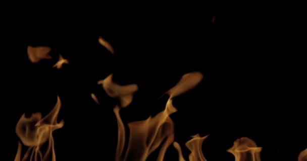 Slow Motion Video Natáčení Ohně Plameny Hoření Skutečný Oheň Zapalovač — Stock video