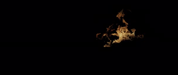 Slow Motion Filmando Fire Flames Burning Incendiador Fogo Real Fundo — Vídeo de Stock