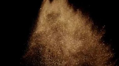 Gelecekçi renkli parçacıklar patlama şok dalgası siber uzayda akarken soyut arkaplan odaklanmasını engeller