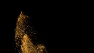 Gelecekçi renkli parçacıklar patlama şok dalgası siber uzayda akarken soyut arkaplan odaklanmasını engeller