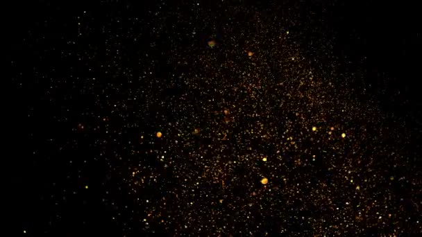 Αφηρημένη κίνηση φόντο λάμπει σωματίδια φωτός. Λαμπερά Λαμπερά Σωματίδια με τον Μπόκε. Απρόσκοπτη βίντεο animation 4K βρόχου — Αρχείο Βίντεο