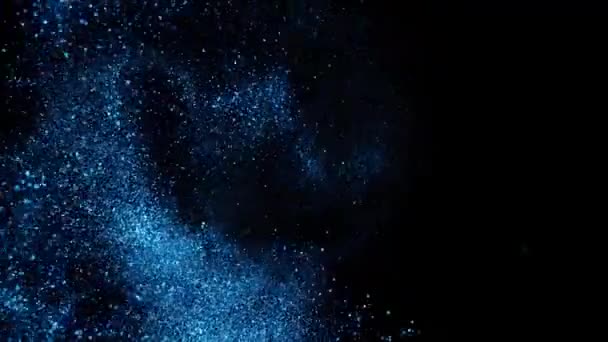 Abstract motion background shining light particles. Shimmering Glittering Particles With Bokeh. Seamless 4K loop video animation — Stock Video
