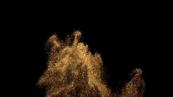 Futuristiska färgglada partiklar explosion chock våg som flyter i cyberrymden de-fokus abstrakt bakgrund — Stockvideo