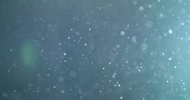 Abstract background with animation of flying and flickering particles as bokeh of light. Animation of seamless loop.Dust bubbles snow animation. — Stock Video