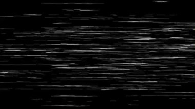 VHS Yatay Video Glitches Arkaplanı, Siyah Ekran