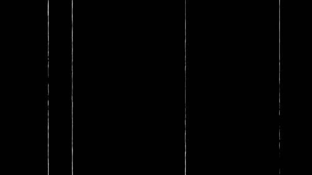 VHS video vertical fallos de fondo, pantalla negra — Vídeo de stock